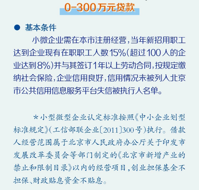 北京创业担保贷款