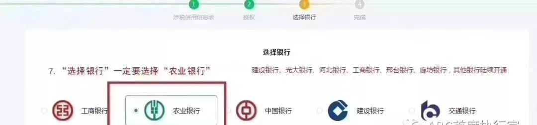 农业银行微捷贷税贷申请流程