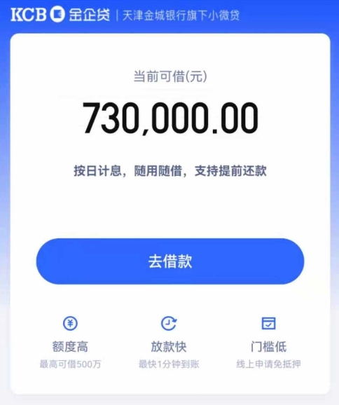 金企贷通过率