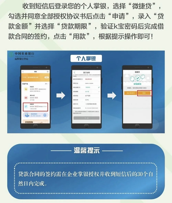 农业银行微捷贷纳税e贷