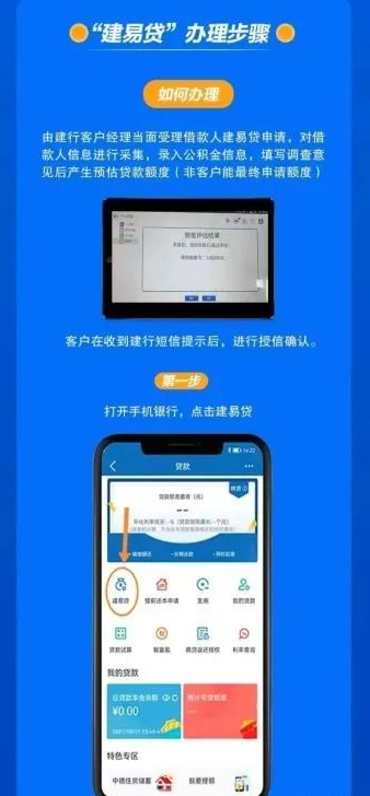 建设银行建易贷申请操作流程