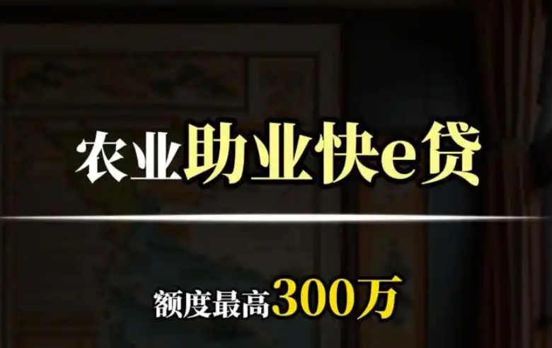 农行助业快e贷续贷
