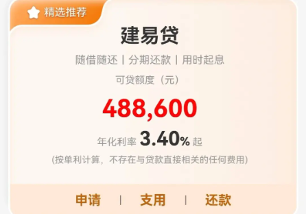 建设银行建易贷/快贷/房易贷/商户云贷/裕农快贷产品大纲