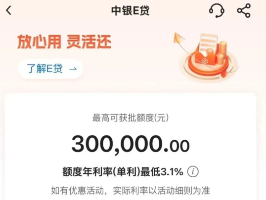 中银e贷 中银e贷