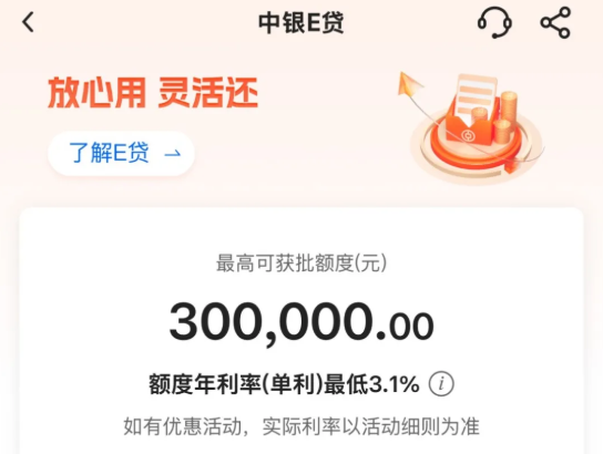 中银e贷 中银e贷