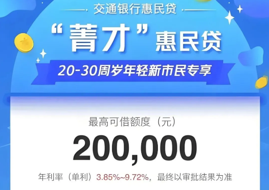 交行菁才惠民贷额度怎么算？菁才惠民贷被拒怎么办？