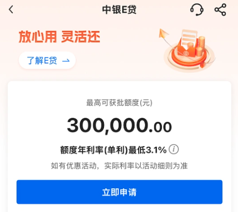 中银e贷 中银e贷